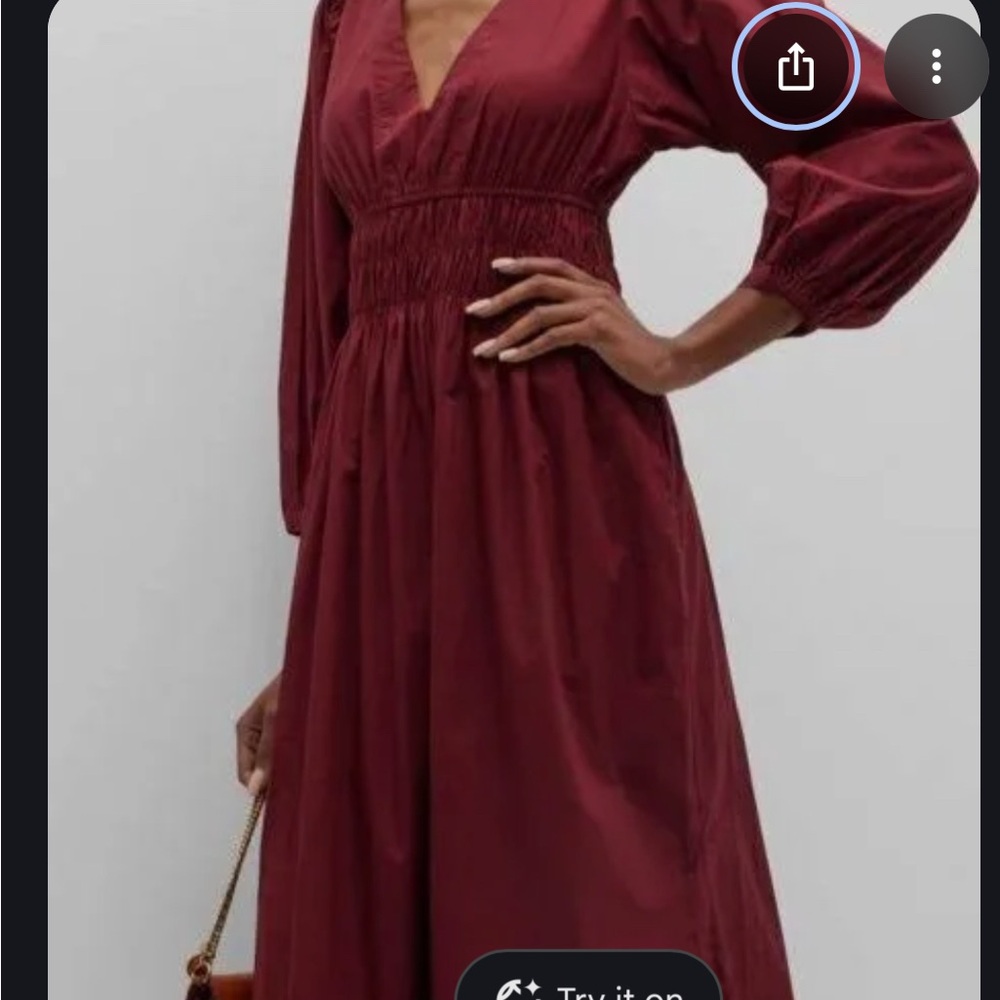 Cara Cara Cabernet Ginger Long Sleeve Dress